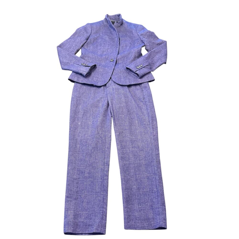Banana Republic blazer and pants, purple, Avery style, wool blend, lined, Size 4 - Picture 5 of 10